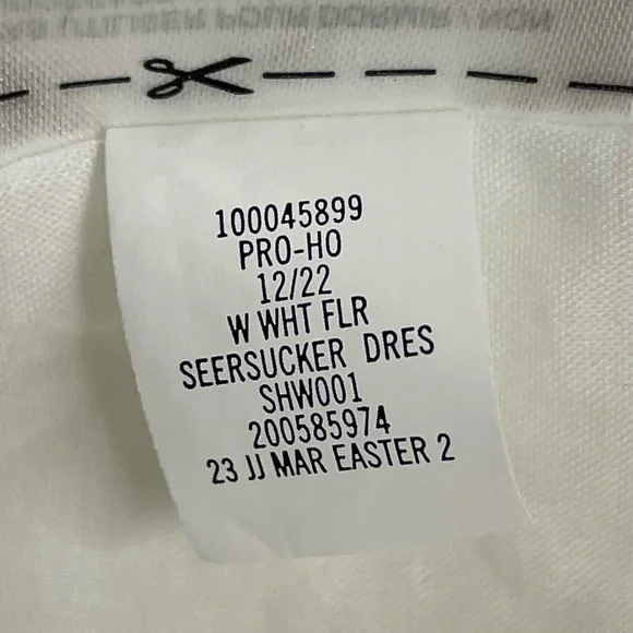 Janie And Jack The Posy Perfect Dress White Floral Seersucker Spring 2T - Picture 11 of 13